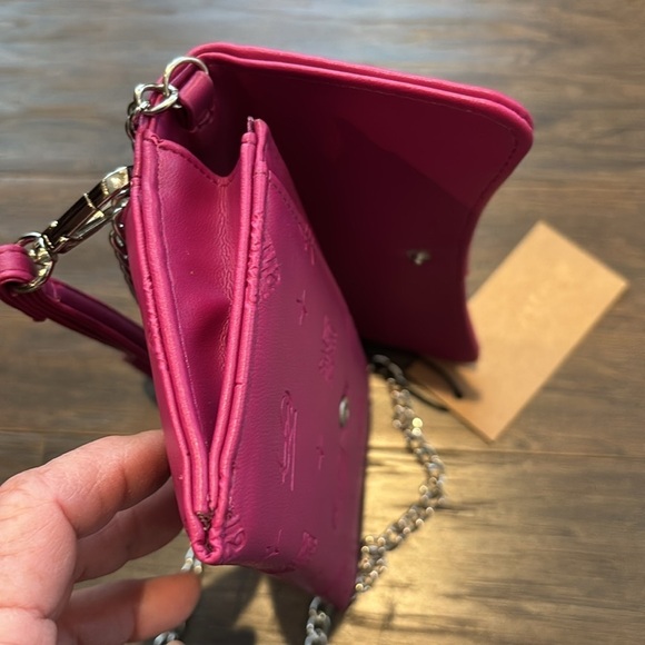Steve Madden Crossbody/wristlet wallet,snap top,12 card/ID/bill/change removable - Picture 8 of 14